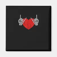Skeleton Hand Heart And Roll Valentines Halloween Magnet