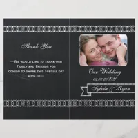 chalkboard Folding Photo wedding programs