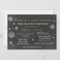 Winter Snow unisex Couple's Baby shower Invitation