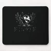 Crow, Retro F-Caw-F Bird Crow Funny Crow Bird Cawi Mouse Pad