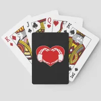 Heart Skeleton Hands Gothic Valentine Red Classic Poker Cards
