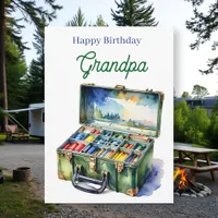 Happy Birthday Grandpa | Fishing Tackle Box Card