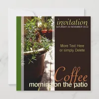 Coffee Morning on the Patio Invitation