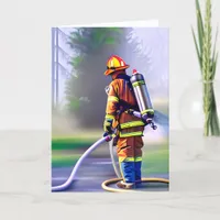 Congratulations on Becoming a Firefighter Card