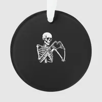 Skeleton Heart Hands Sign Halloween Costume Retro  Ornament