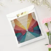 Colorful Elegant Rainbow Wedding Invitation  Favor Bag