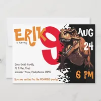 Roar into Adventure with Ferocious T-Rex Birthday Invitation