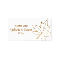Autumn Maple Leaf Wedding Thank You Favor Tag