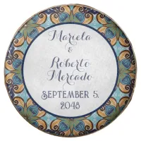 Elegant Mexican Floral Talavera Wedding  Chocolate Covered Oreo