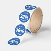 Discount Stickers Round Customizable Text