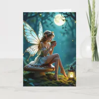 Wishing You a Good Day | Fairy and Coffee Themed Card