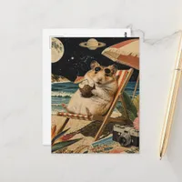 Hamster on Vacation Collage Postcard