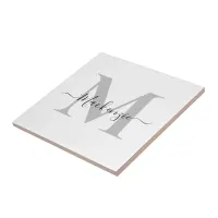 Personalize Monogram Initial Name Ceramic Tile