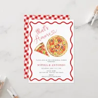 Thats Amore Italian Pizza Casual Rehearsal Dinner Invitation