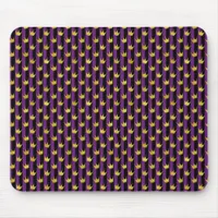 Faux Gold Crowns Purple Black Stripes Mardi Gras Mouse Pad