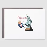 No Kings In USA Statue Of Kicking Out Fump Classic Car Magnet