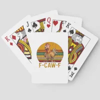 F-Caw-F Chicken Humor Essential Minimal Clean Poker Cards