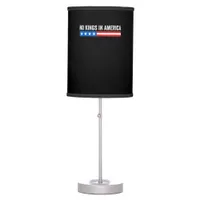 No Kings In America Patriotic Style Table Lamp