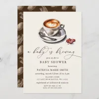 Baby is Brewing Coffee Gender Neutral Baby Shower Invitation