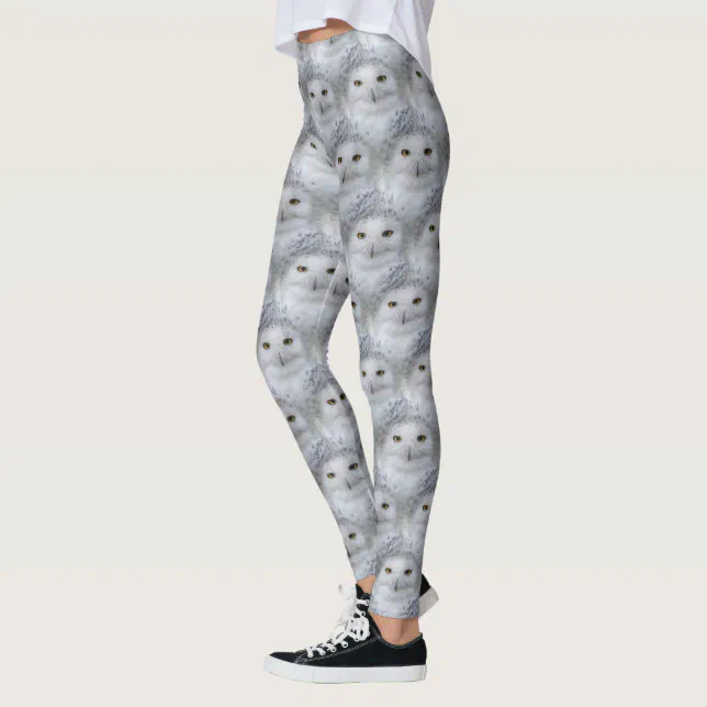 Beautiful, Dreamy and Serene Snowy Owl Leggings