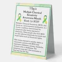 May is Multiple Chemical Sensitivity Awareness Table Tent Sign