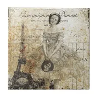 Vintage French Lady Tile