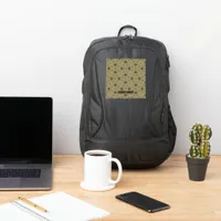 Monogram Name Black and Beige pattern |  Port Authority® Backpack