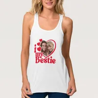 I Love My Bestie Photo Custom Tank Top