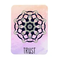 *~* "TRUST" Pink  Black Gray Mandala Heart Chakra Magnet