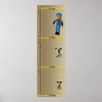 Growth Chart - Dog Cat and Boy Dolls