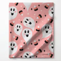 Cute Ghosts & Candy Corn Halloween Fabric