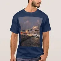 AIDAluna Cruise Ship docking at Willemstad Curacao T-Shirt