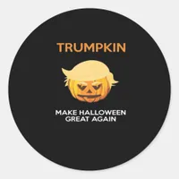 Halloween Trumpkin V4 Classic Round Sticker