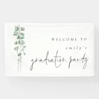 Eucalyptus Name Welcome to Graduation Party Banner