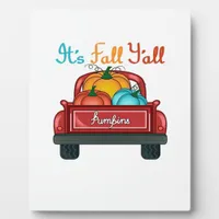 It’s Fall Y’all Pumpkin Red Plaque