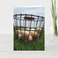 Basket of Eggs Blank Inside All Occasions Greeting Card