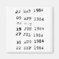 Library Stamps Date Due 1984 Magnet