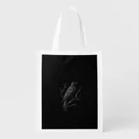 Crow, F-Caw-F Funny Bird Vintage Style Grocery Bag