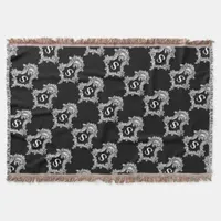 S Monogram Initial Throw Blanket