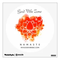*~* GOOD VIBE ZONE Bold Orange LOTUS  Wall Decal