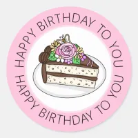 Happy Birthday To You Classic Round Sticker