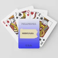 Playing Cards - Pennsylvania State Map with City