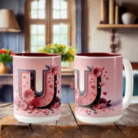 Valentine Day 3D A to Z Alphabet Coffee Mug