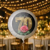 Opulent Glamorous Rose Gold Filigree 70th Birthday Balloon