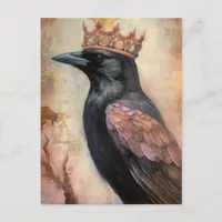 Cute Crow in a Crown  Postcard