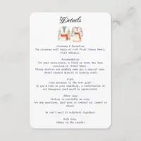 Rustic Romanian Wedding Traditional Folk Costumes  Enclosure Card