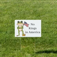 No Kings in America Anti-Trump Protest  Sign