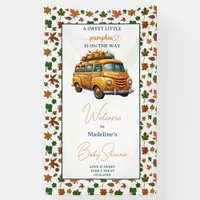 Rustic Orange Truck Little Pumpkin Baby Shower Banner