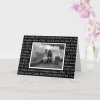 Personalized Photo Happy Birthday to my Daughter Card