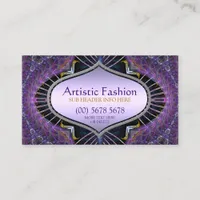 Artistic Fashion Fractal Art Purple Business Card